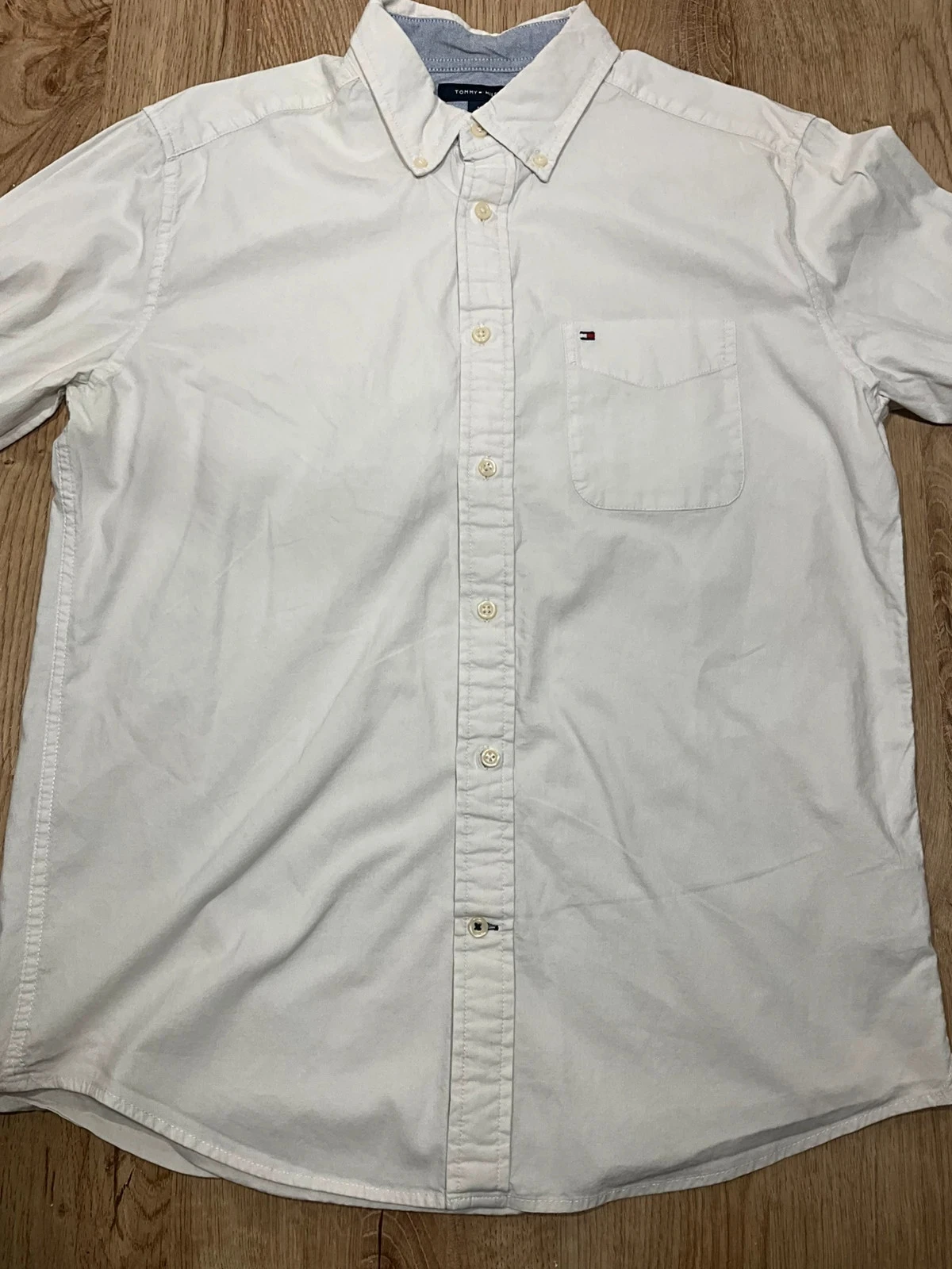 Chemise Tommy Hilfiger Classic Fit M Chic 100% Coton Blanc – photo 4